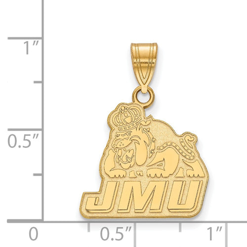 10k Gold LogoArt James Madison University Medium Pendant