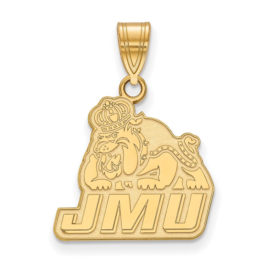 Sterling Silver Gold-plated LogoArt James Madison University Medium Pendant