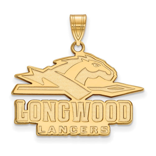 10k Gold LogoArt Longwood University Lancers Large Pendant