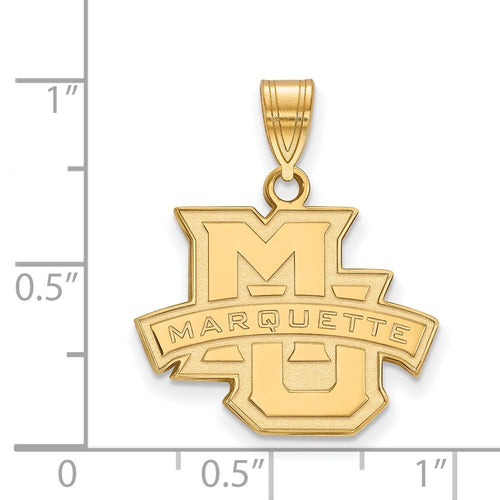 10k Gold LogoArt Marquette University Medium Pendant