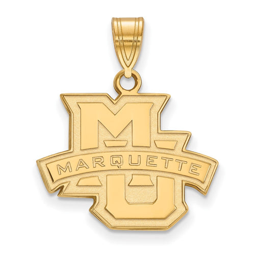 10k Gold LogoArt Marquette University Medium Pendant