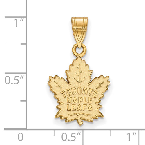 10k Gold NHL LogoArt Toronto Maple Leafs Medium Pendant