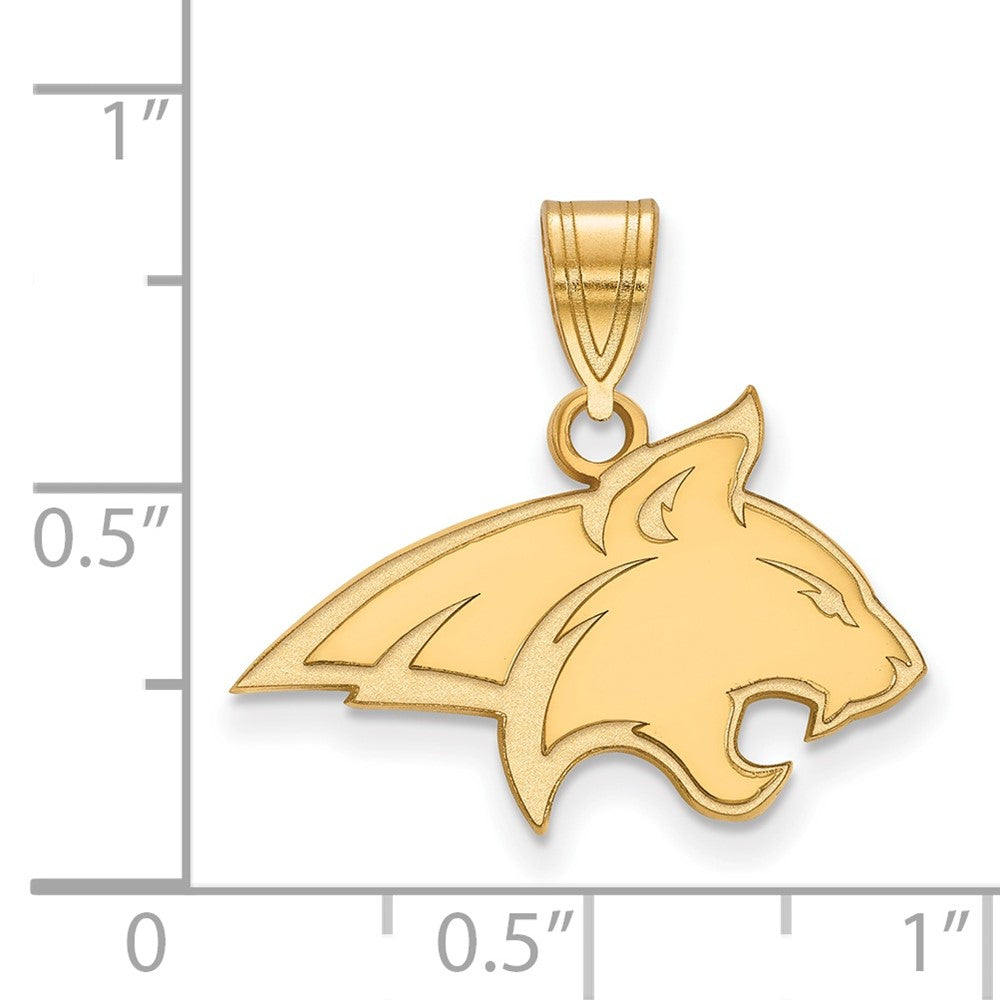 14k Gold LogoArt Montana State University Bobcat Medium Pendant