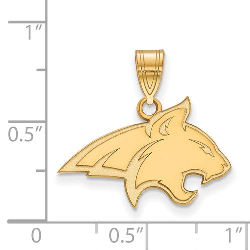 10k Gold LogoArt Montana State University Bobcat Medium Pendant