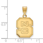 10k Gold LogoArt North Carolina State University N-C-S Medium Pendant