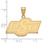 10k Gold LogoArt Oklahoma State University O-S-U Medium Pendant