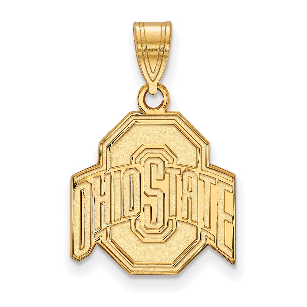 Sterling Silver Gold-plated LogoArt The Ohio State University Medium Pendant