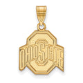 Sterling Silver Gold-plated LogoArt The Ohio State University Medium Pendant