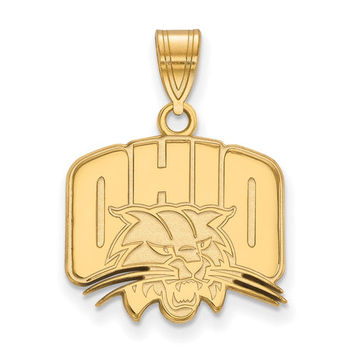 10k Gold LogoArt Ohio University Medium Pendant