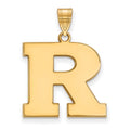 10k Gold LogoArt Rutgers University Letter R Large Pendant