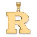 10k Gold LogoArt Rutgers University Letter R Large Pendant