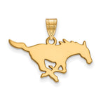 10k Gold LogoArt Southern Methodist University Mustang Medium Pendant