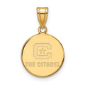 Sterling Silver w/GP LogoArt The Citadel Medium Pendant