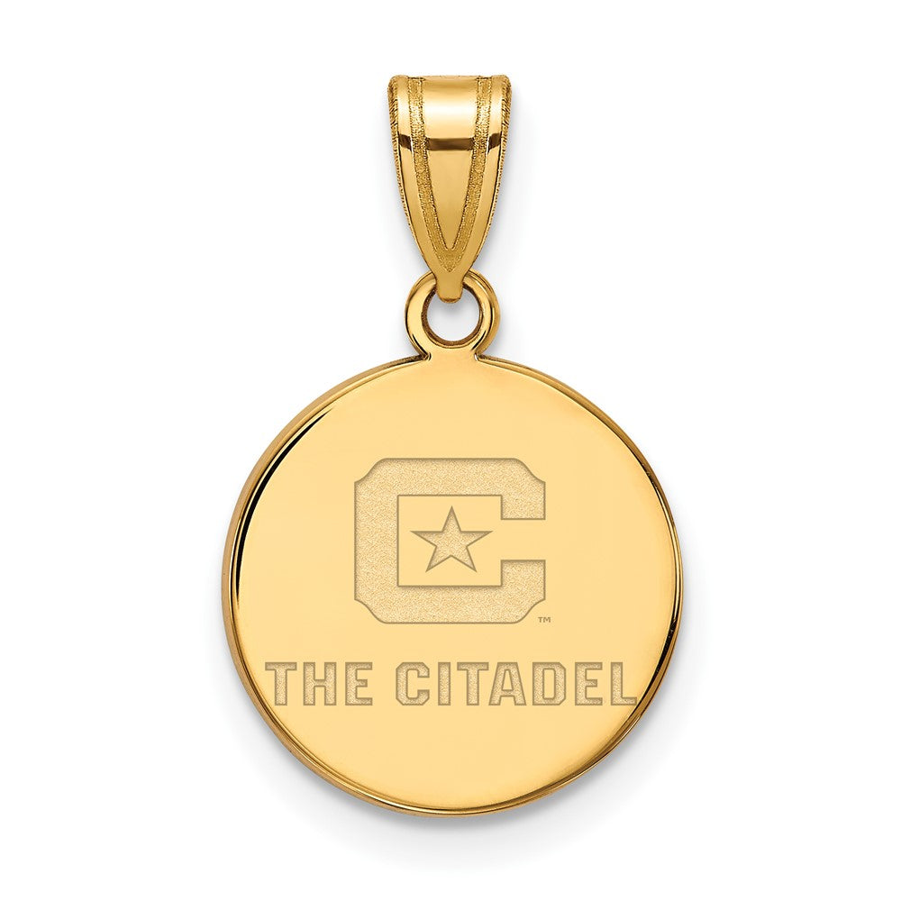 Sterling Silver w/GP LogoArt The Citadel Medium Pendant