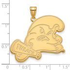 10k Gold LogoArt Tulane University Extra Large Pendant