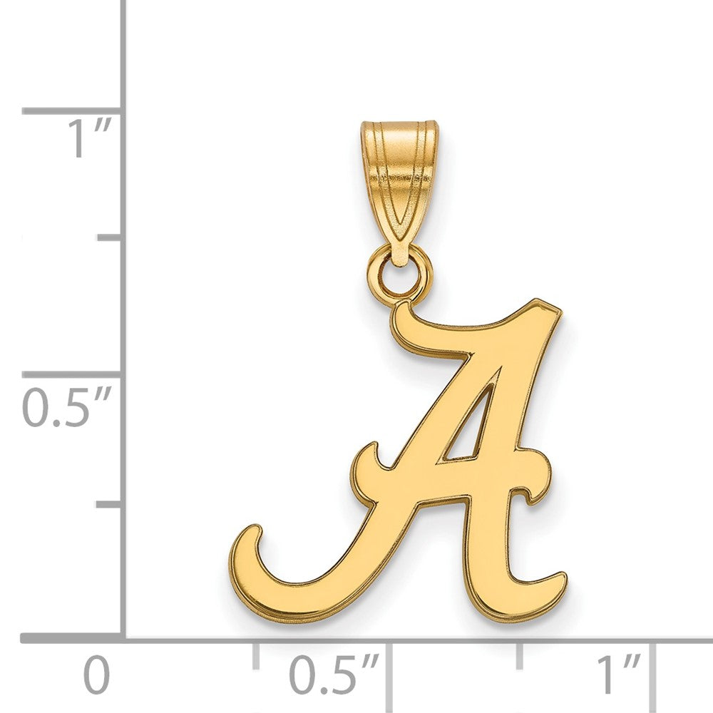 10k Gold LogoArt University of Alabama Letter A Medium Pendant
