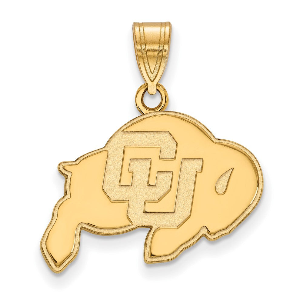 14k Gold LogoArt University of Colorado Buffalo Medium Pendant