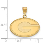 10k Gold LogoArt University of Georgia Letter G Medium Pendant