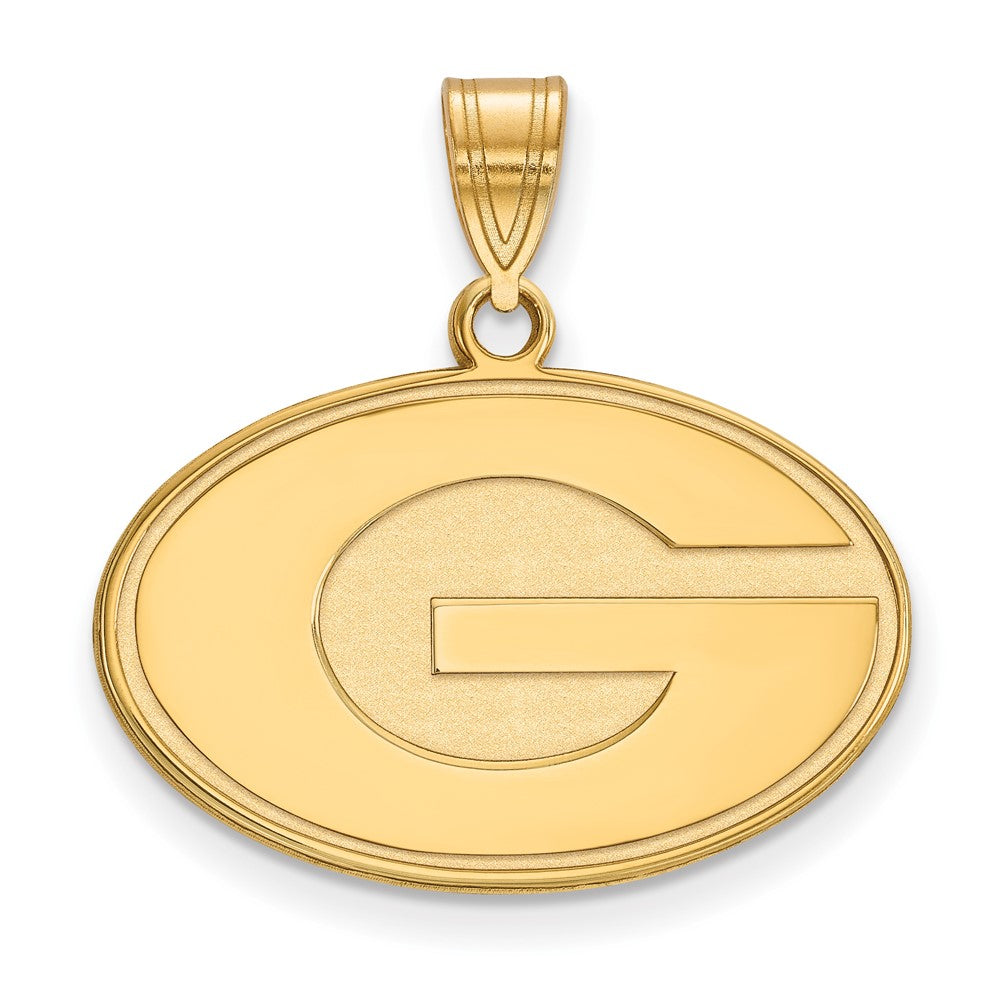 Sterling Silver Gold-plated LogoArt University of Georgia Letter G Medium Pendant