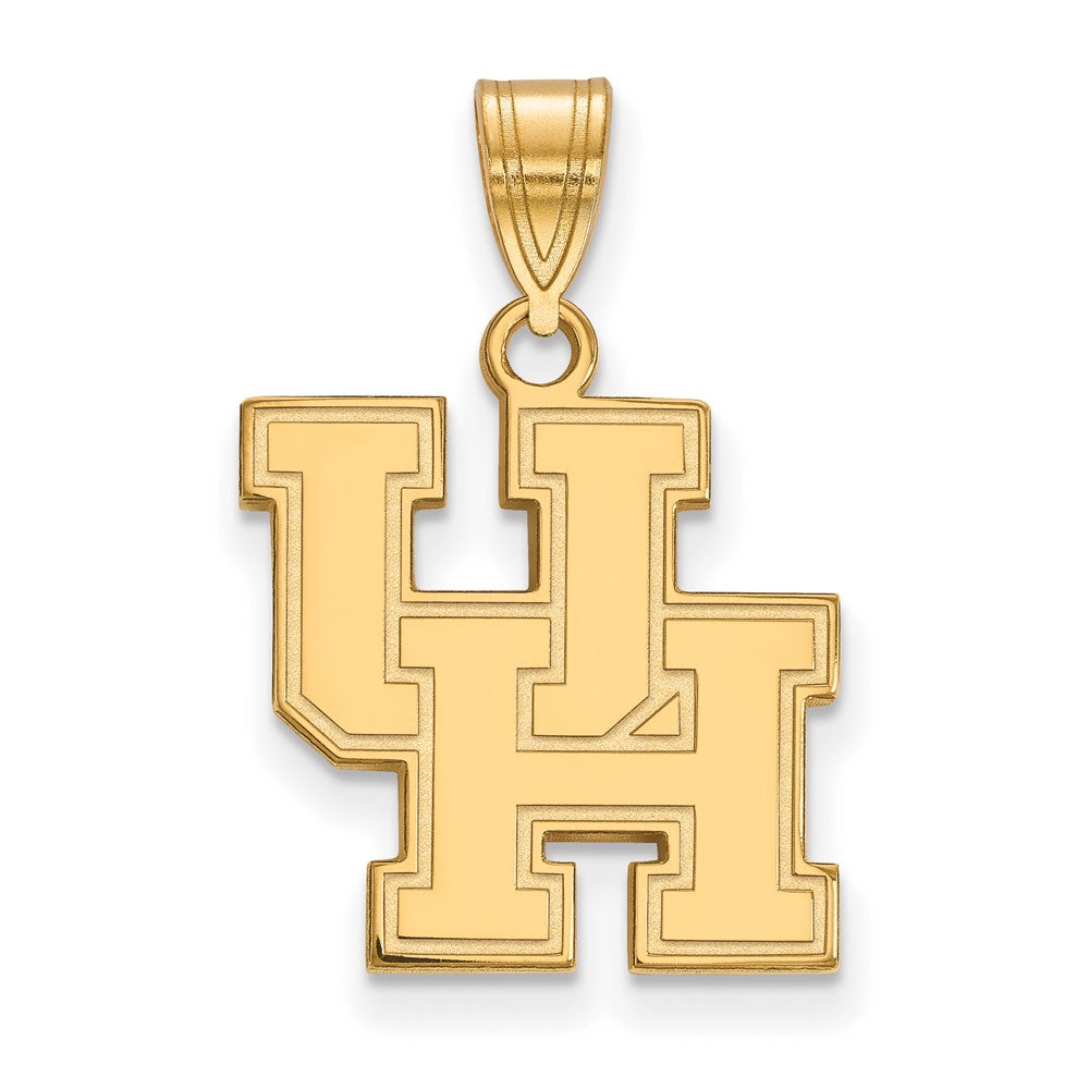 Sterling Silver Gold-plated LogoArt University of Houston U-H Medium Pendant