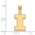 10k Gold LogoArt University of Illinois Letter I Medium Pendant