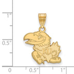 10k Gold LogoArt University of Kansas Jayhawk Medium Pendant