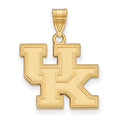 Sterling Silver Gold-plated LogoArt University of Kentucky U-K Medium Pendant