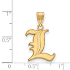 10k Gold LogoArt University of Louisville Letter L Medium Pendant