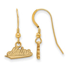 Sterling Silver Gold-plated LogoArt University of Maine Small Dangle Wire Earrings