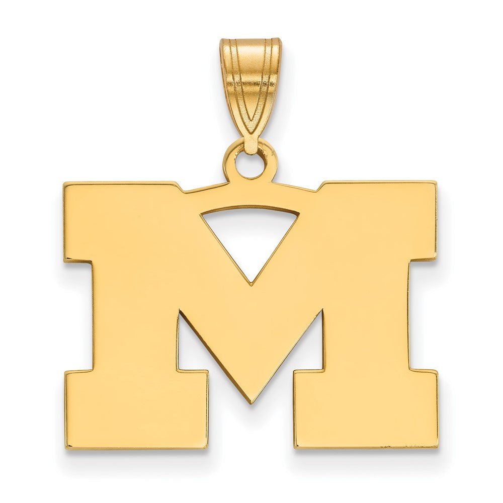 10k Gold LogoArt University of Michigan Letter M Medium Pendant