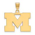 10k Gold LogoArt University of Michigan Letter M Medium Pendant