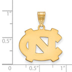 10k Gold LogoArt University of North Carolina N-C Medium Pendant