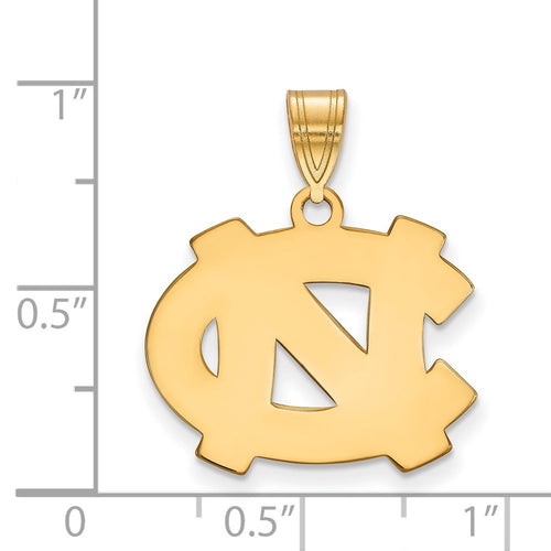 10k Gold LogoArt University of North Carolina N-C Medium Pendant