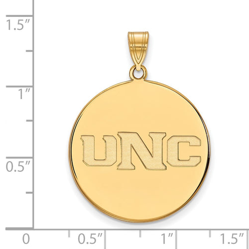 10k Gold LogoArt University of Northern Colorado U-N-C Extra Large Disc Pendant