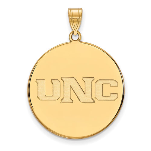 10k Gold LogoArt University of Northern Colorado U-N-C Extra Large Disc Pendant