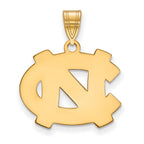 10k Gold LogoArt University of North Carolina N-C Medium Pendant