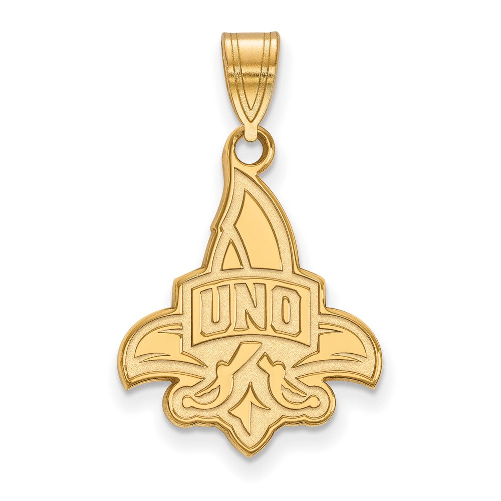 14k Gold LogoArt University of New Orleans U-N-O Large Pendant