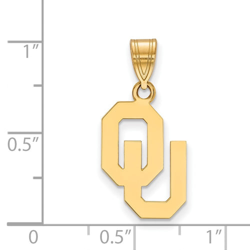 10k Gold LogoArt University of Oklahoma O-U Medium Pendant