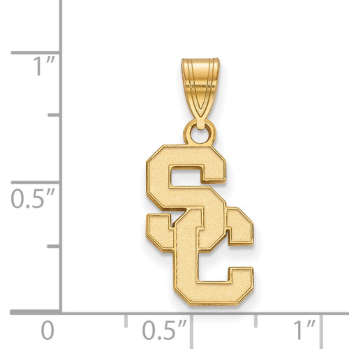 10k Gold University of Southern California S-C Medium Pendant