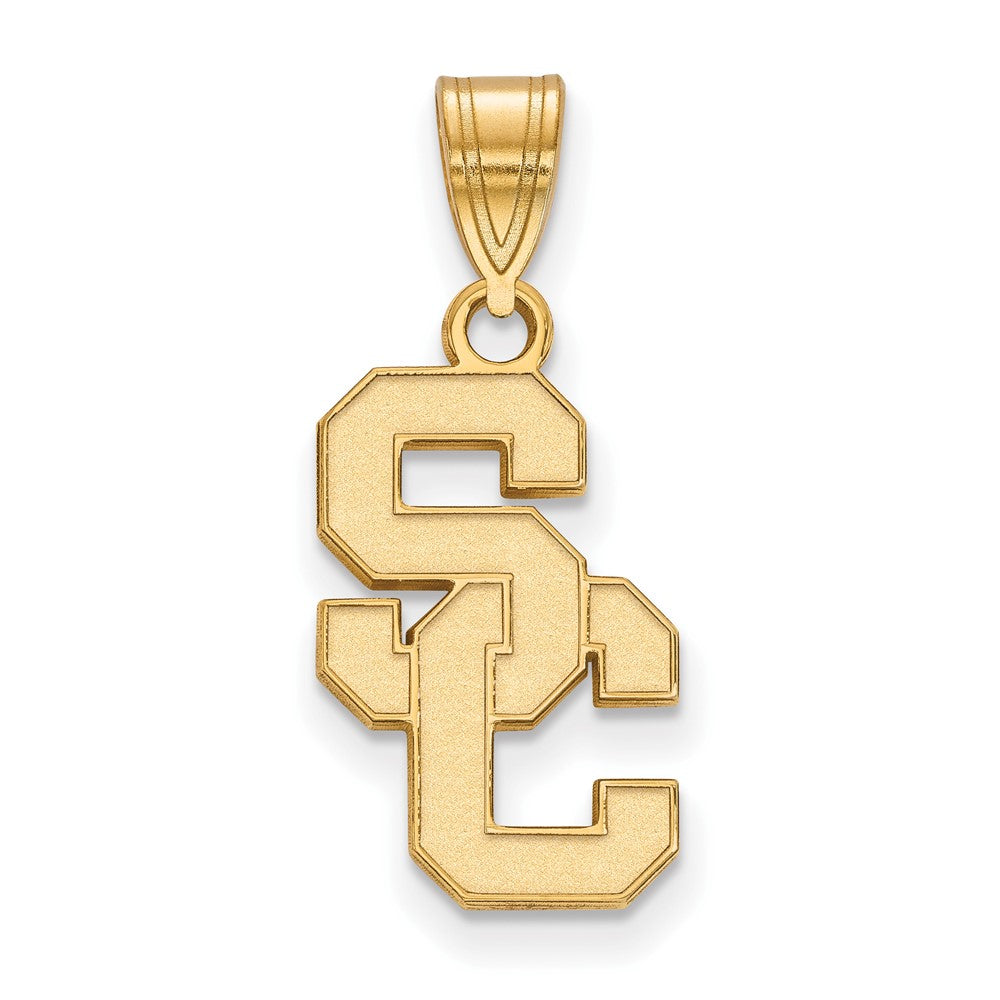 Sterling Silver Gold-plated University of Southern California S-C Medium Pendant