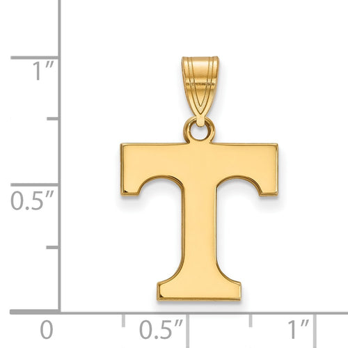 10k Gold LogoArt University of Tennessee Letter T Medium Pendant