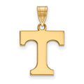 Sterling Silver Gold-plated LogoArt University of Tennessee Letter T Medium Pendant