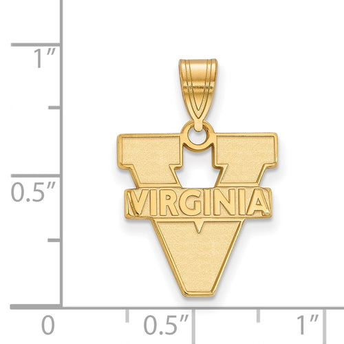 10k Gold LogoArt University of Virginia Medium Pendant