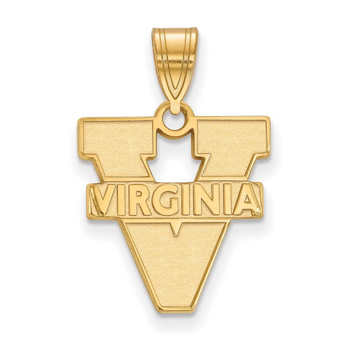 10k Gold LogoArt University of Virginia Medium Pendant