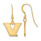 Sterling Silver w/GP LogoArt Vanderbilt University Small Dangle Earrings