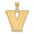 10k Gold LogoArt Villanova University Letter V Large Pendant
