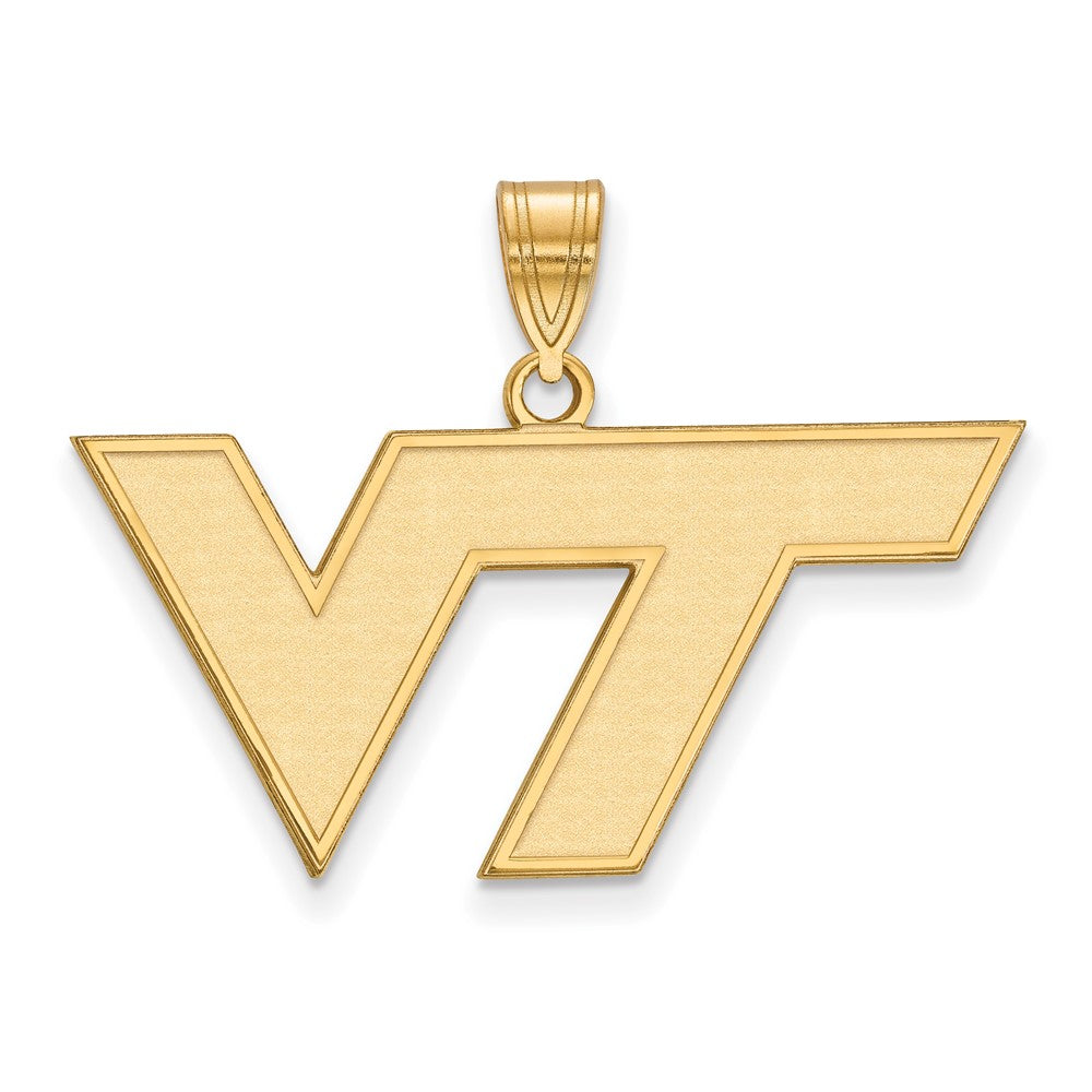 14k Gold LogoArt Virginia Tech V-T Medium Pendant