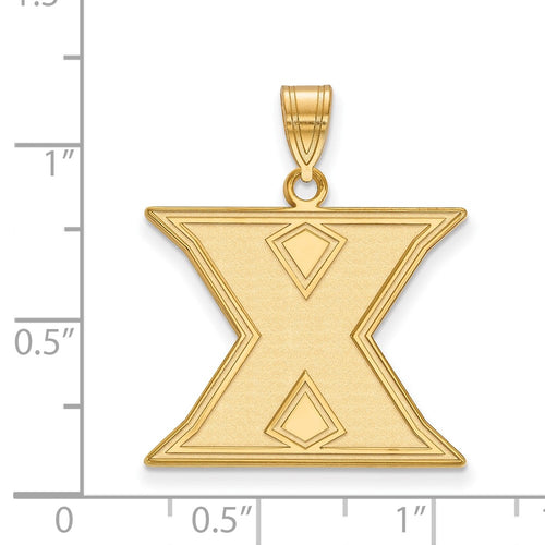 10k Gold LogoArt Xavier University Letter X Large Pendant