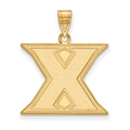 Sterling Silver Gold-plated LogoArt Xavier University Letter X Large Pendant
