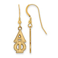 Sterling Silver Gold-plated LogoArt Alpha Phi Sorority Greek Letters Medium Dangle Earrings